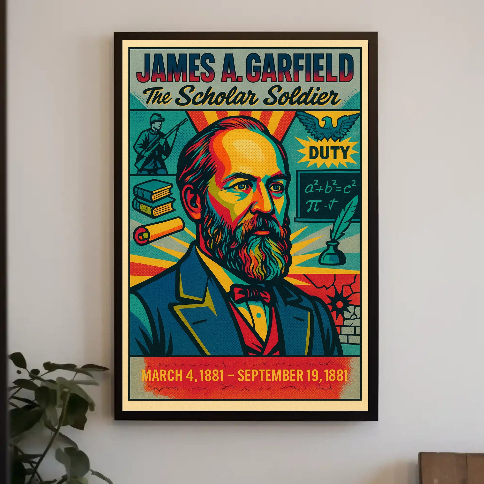 James A. Garfield The Scholar Soldier Poster PosterGoat