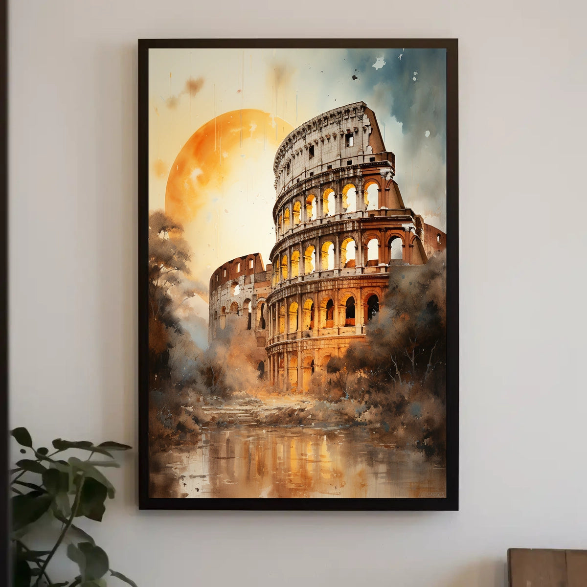 Colosseum Glory Ancient Rome Travel Poster