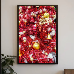 Vibrant Holiday Christmas Tree Festive Celebrations Poster