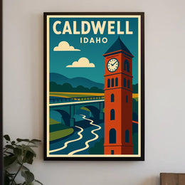 Caldwell Idaho Scenic Travel Landscape Photography Realism Timeless Home Decor Poster