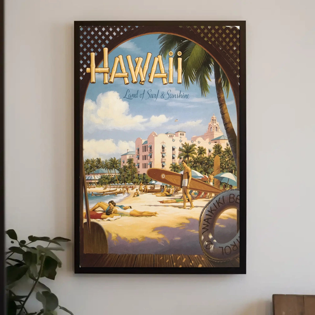 Hawaii Land Of Surf Sunshine Poster