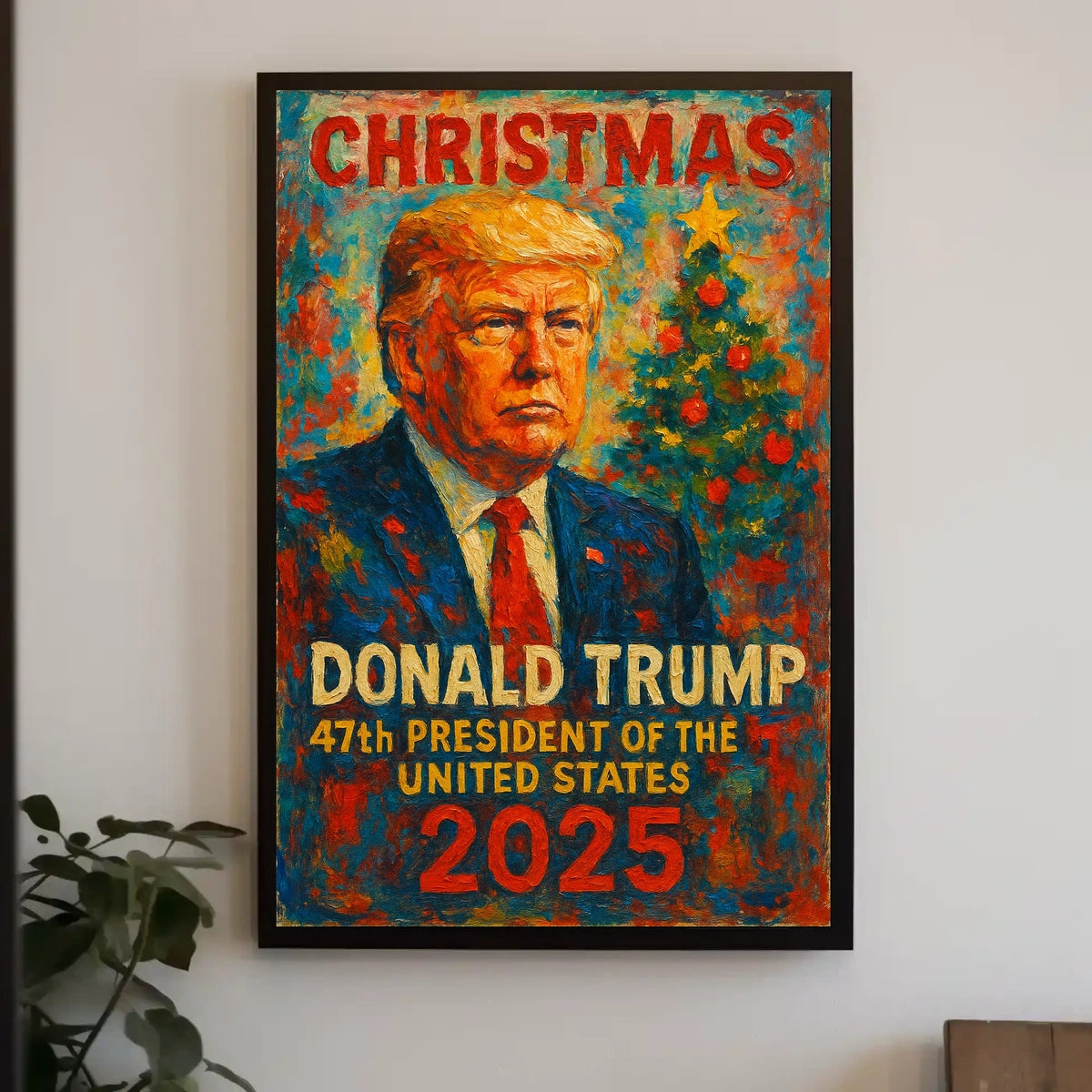 Impressionistic Portrait of 47th President Political or Propaganda Poster