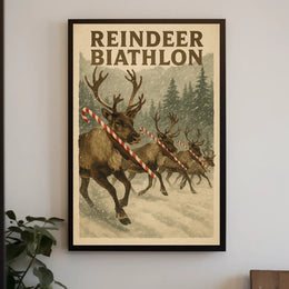 Reindeer Biathlon Poster