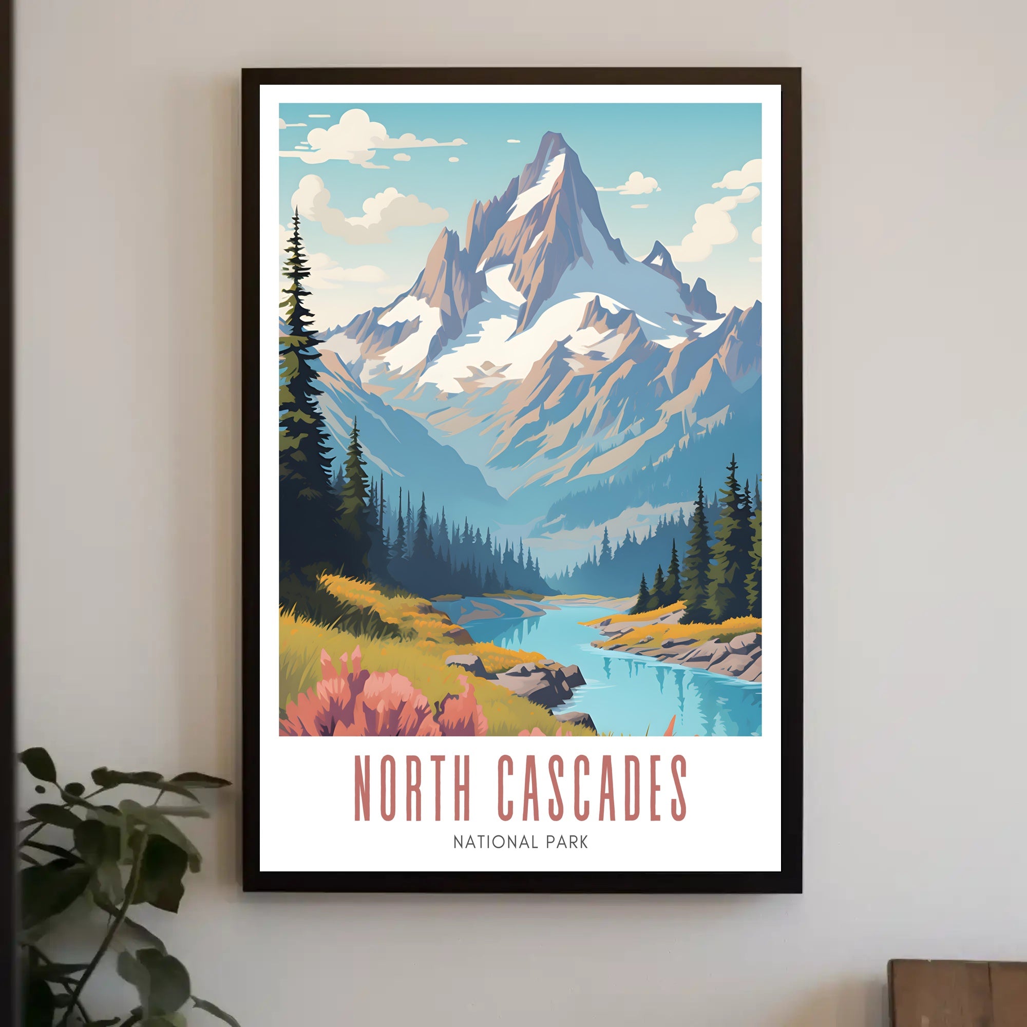 North Cascades National Park Vintage Poster