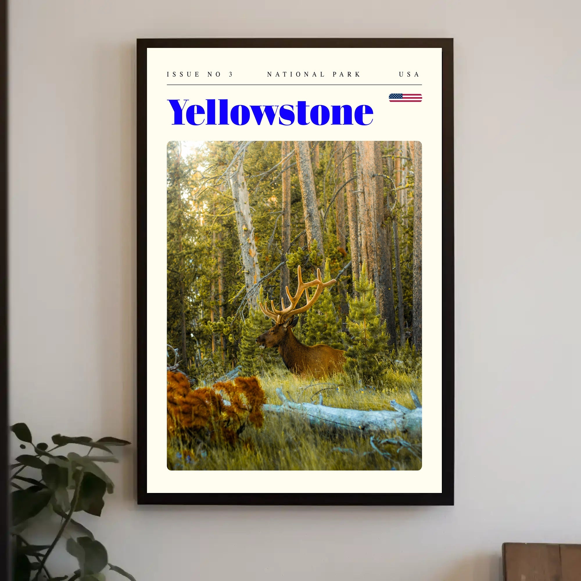 Yellowstone National Park Poster Vintage Travel Print