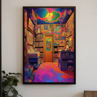 Vibrant Psychedelic Room Poster