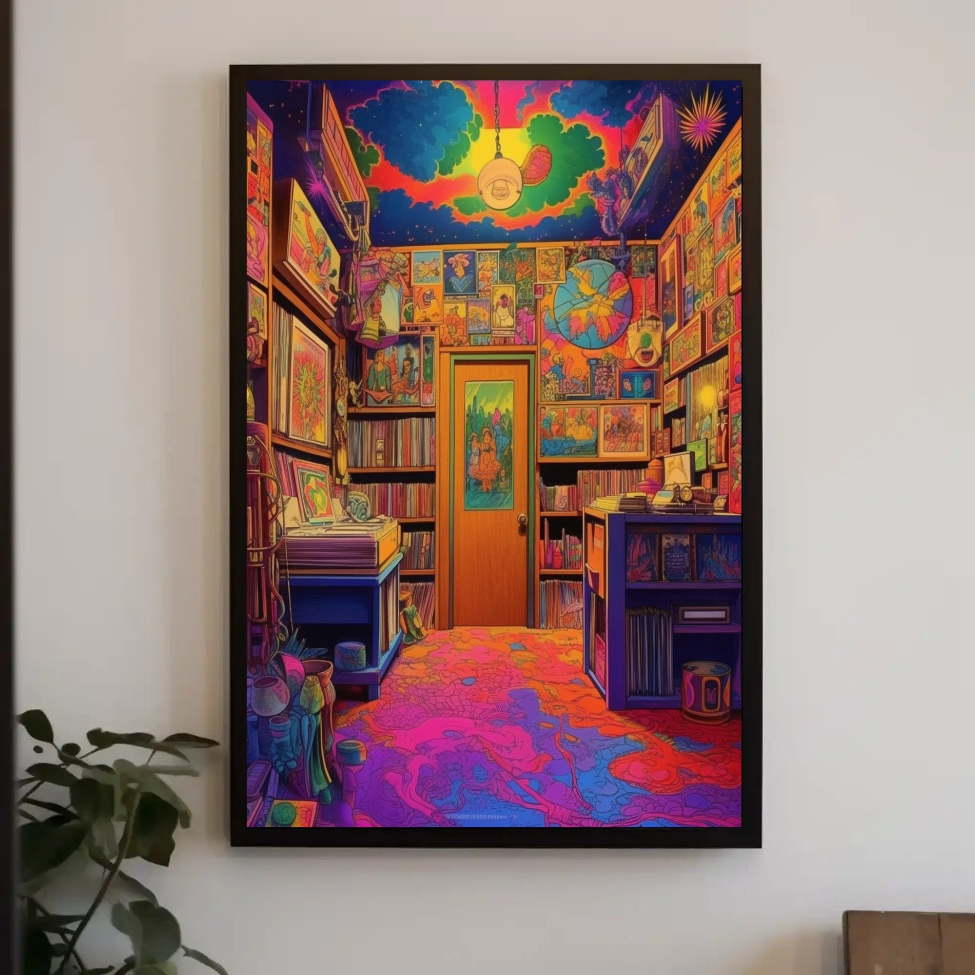 Vibrant Psychedelic Room Poster