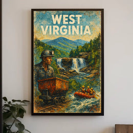 West Virginia Adventure Poster