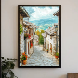 Albania Gjirokaster Historic Stone Streetspng Poster