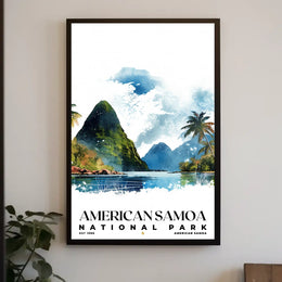 American Samoa Watercolor Wall Art Poster