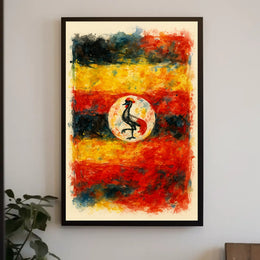 Vibrant Uganda Colors Wanderlust Decor Lovers Travel Inspired African Scenery Art Poster
