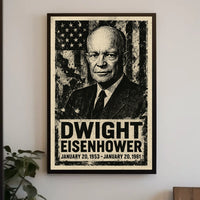 Eisenhower Vintage Patriotism US Flag Collector Poster