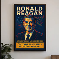 Ronald Reagan Cold War Leadership Poster
