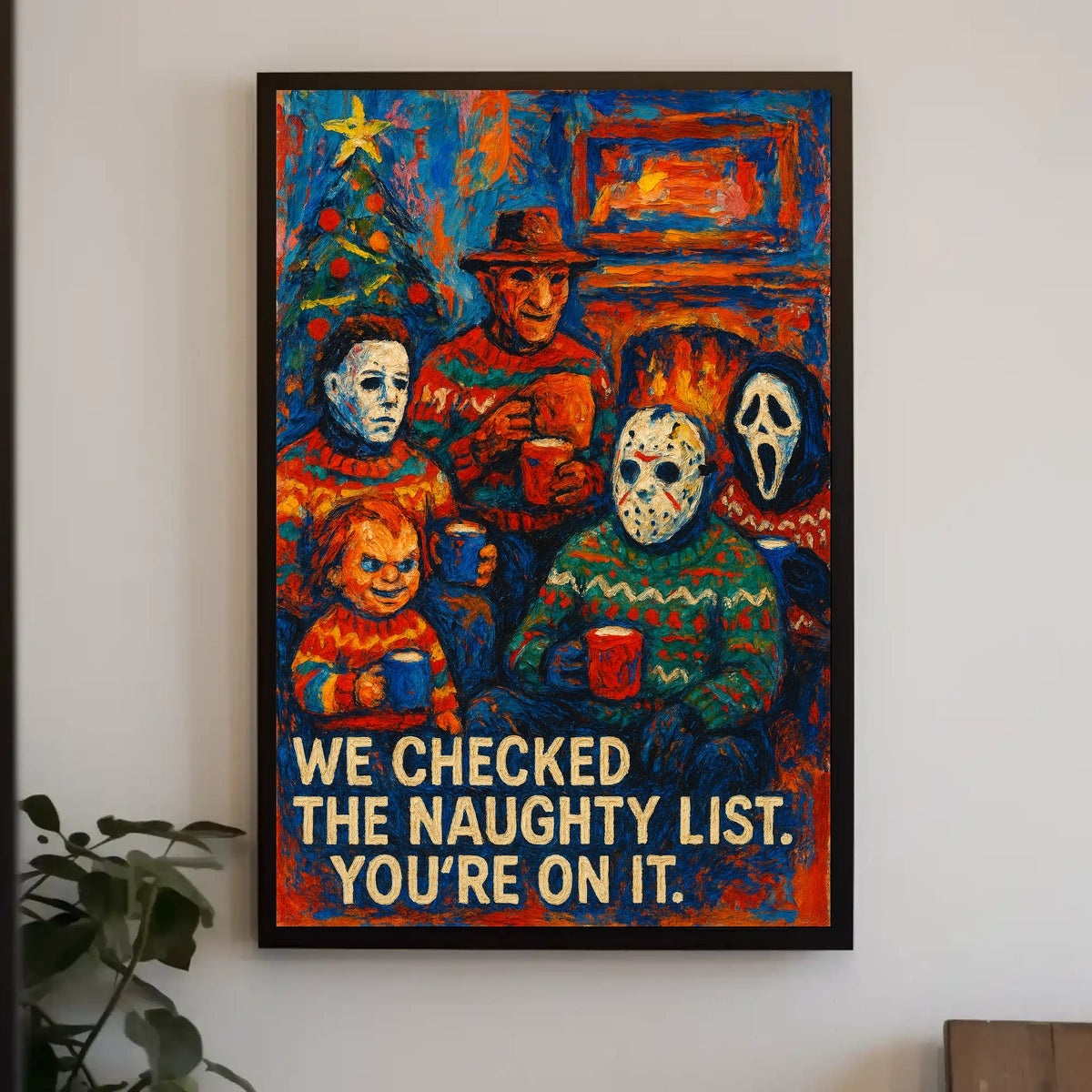 Horror Icons on the Naughty List Poster