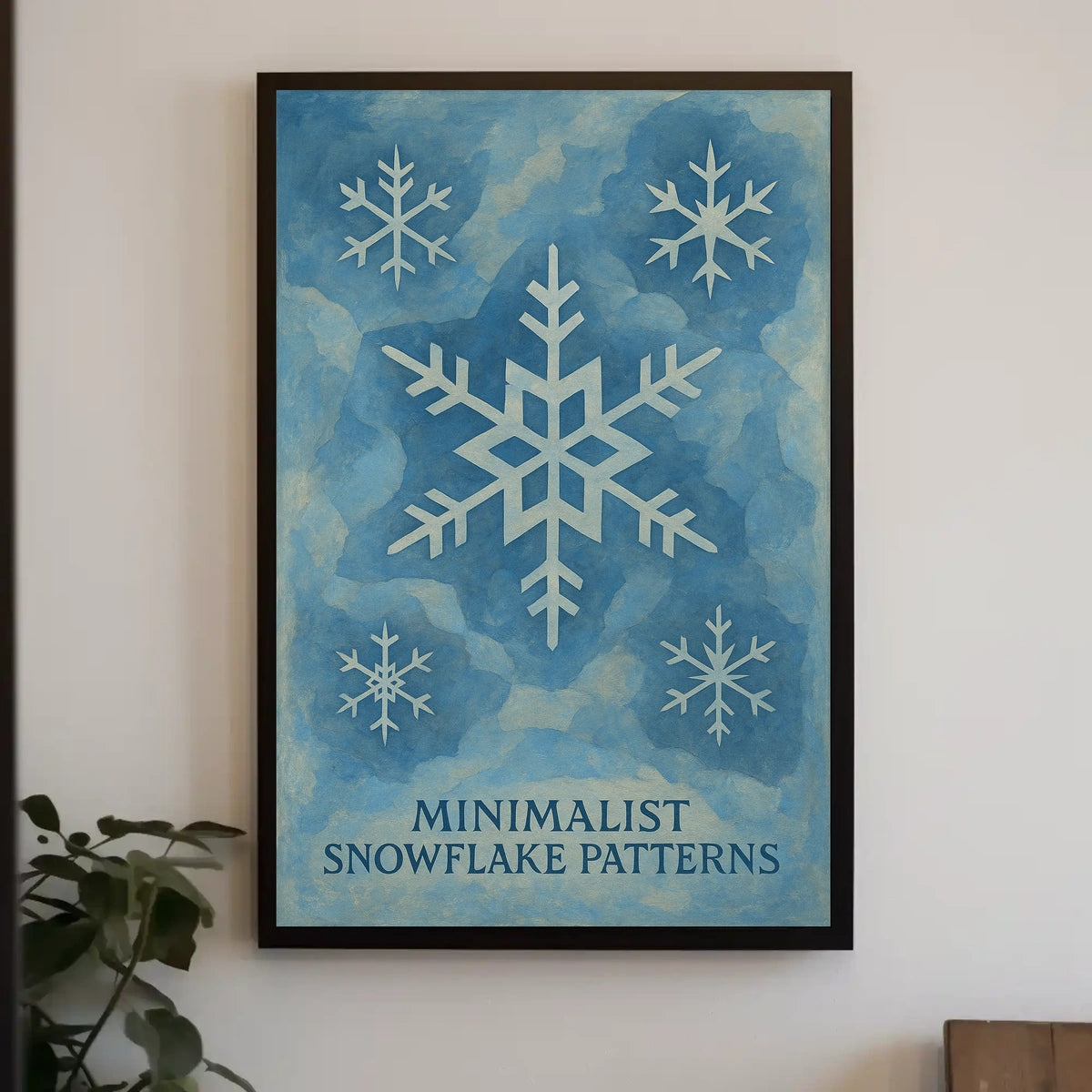 Minimalist Snowflake Patterns Poster