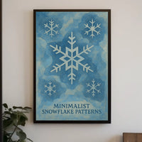 Minimalist Snowflake Patterns Poster