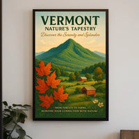 Vermont Nature Landscape Mountains Forests Poster
