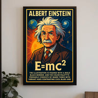 Einstein Scenic EMC2 Portrait Study Poster