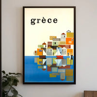 Grèce A Vibrant Reflection Poster