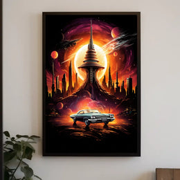 Retro Futurism Dreamscape Retro Poster