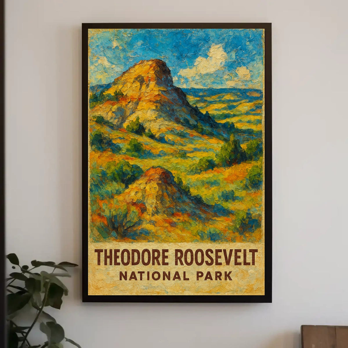 Theodore Roosevelt National Park Rugged Wilderness Open Sky Prairie Vistas Vintage Ads Poster