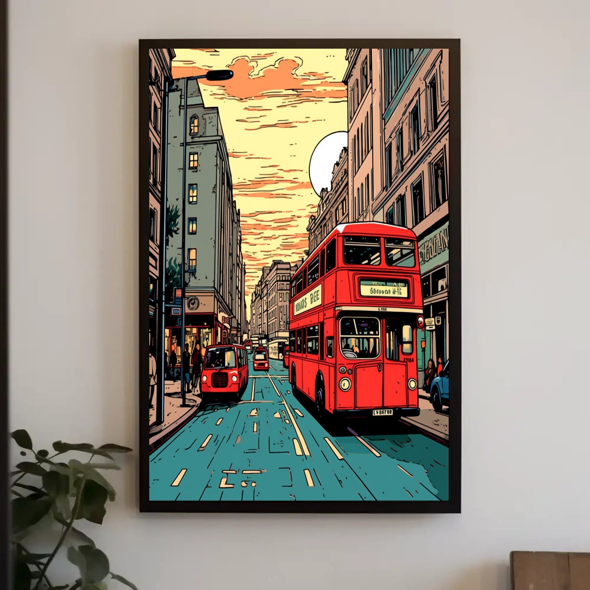 Urban Sunset Journey Poster