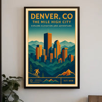 Denver CO The Mile High City Poster Print PosterGoat