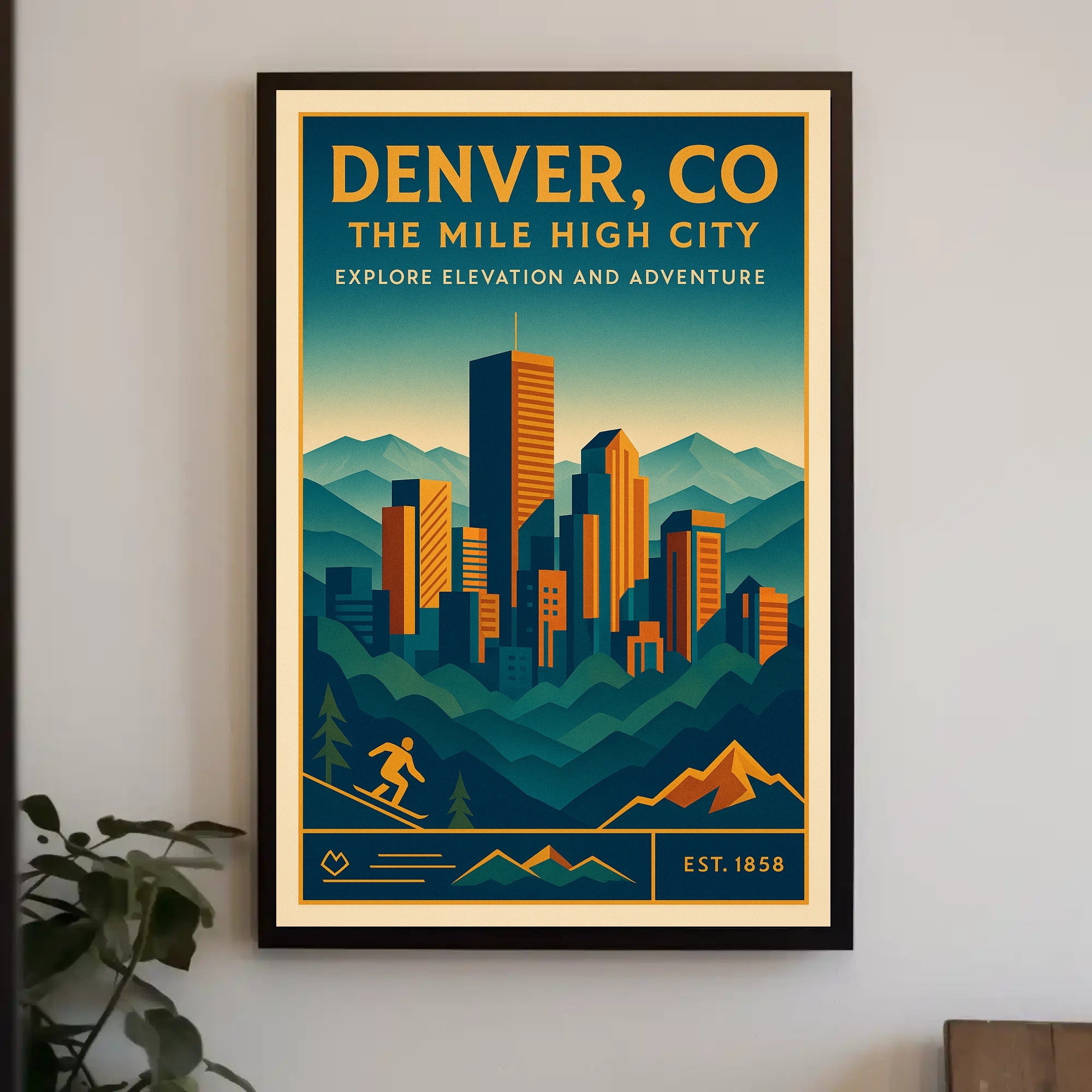 Denver CO The Mile High City Poster Print PosterGoat