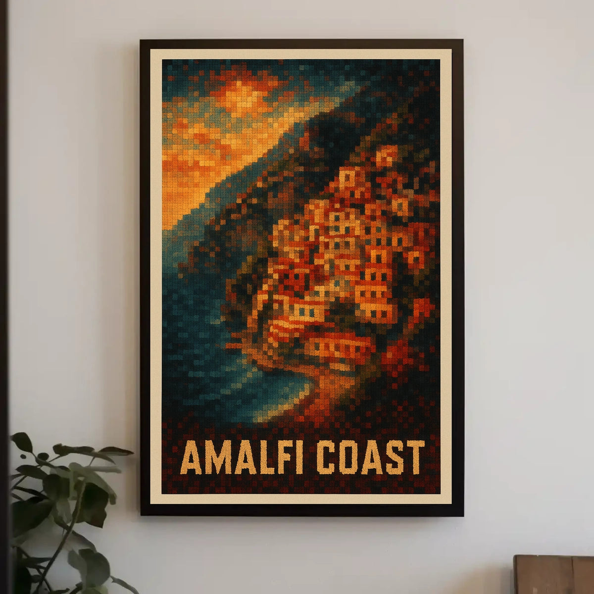 Amalfi Coast Poster Wall Art 18x24 Coastal Decor Gallery