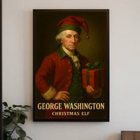 George Washington Christmas Humor Historical Poster