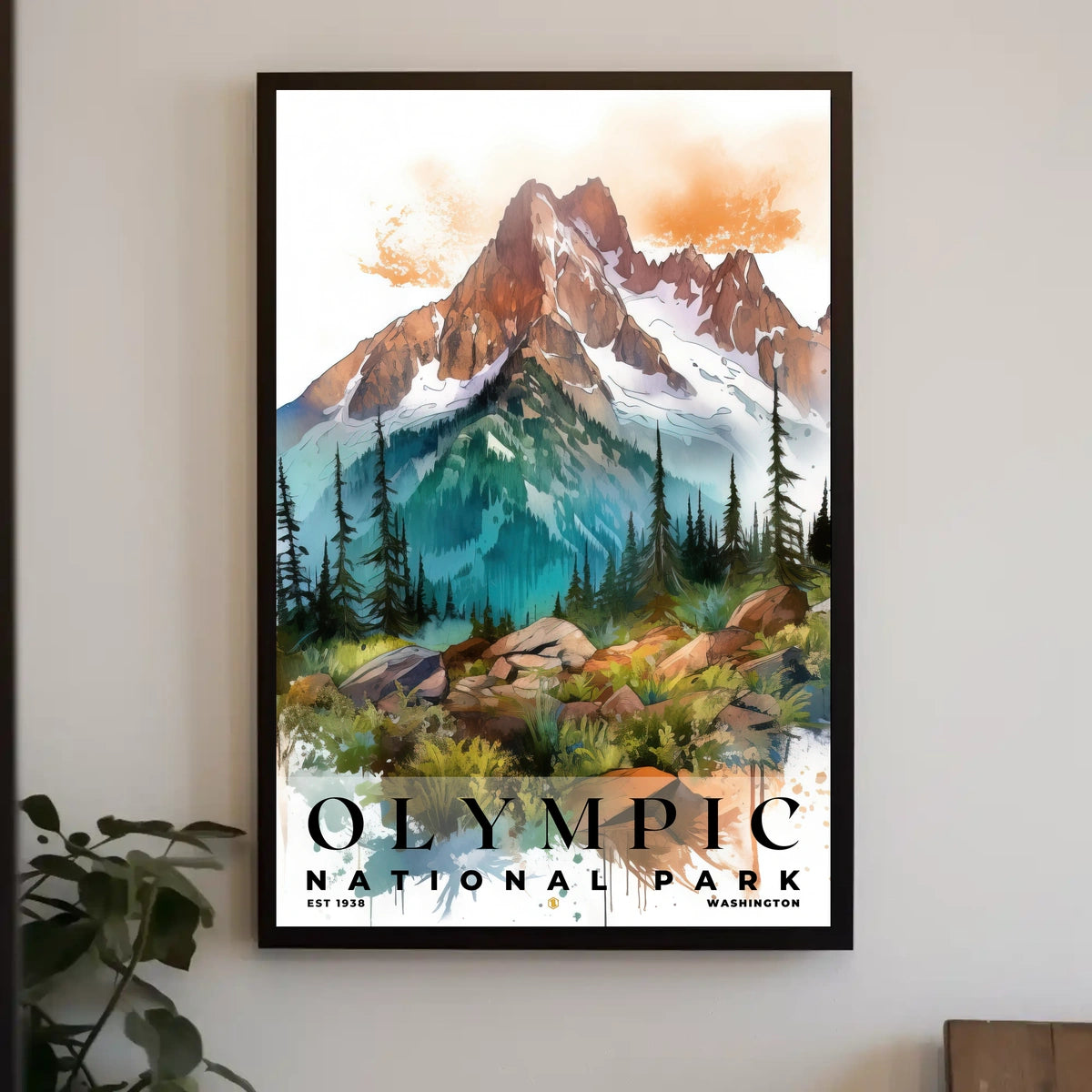 Olympic Watercolor Wall Art Poster