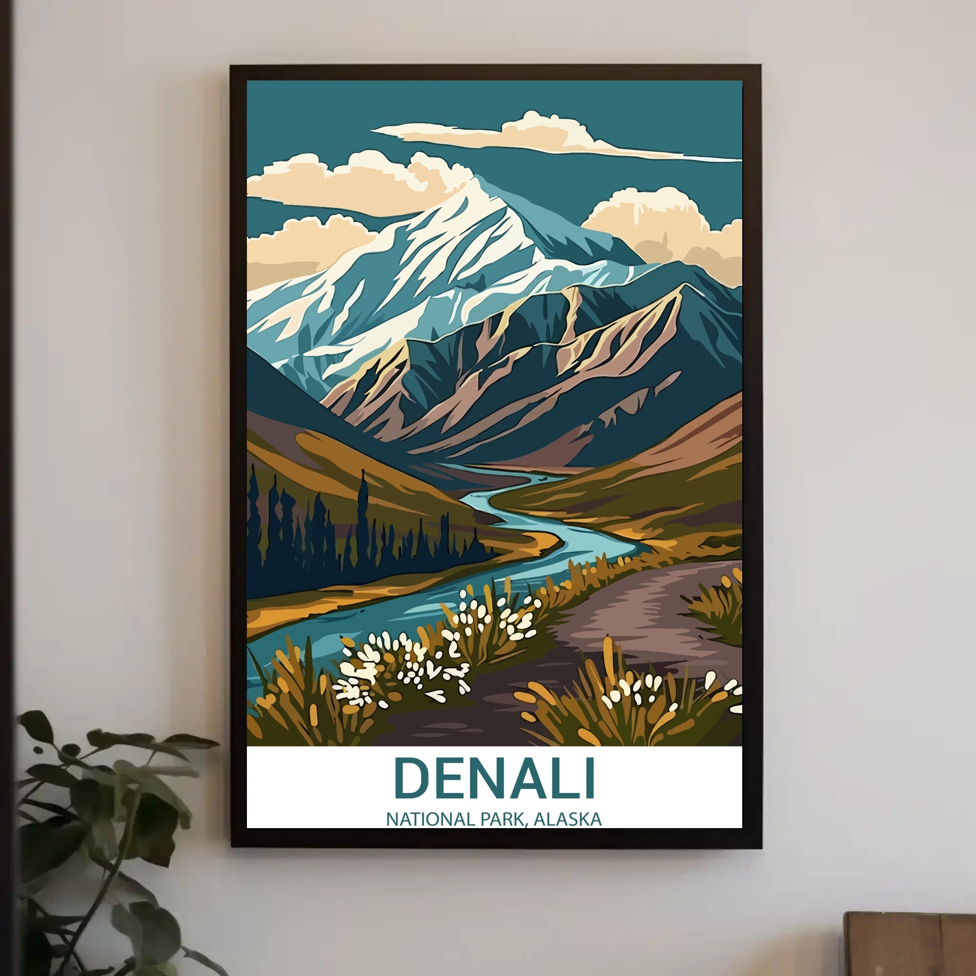 Majestic Denali National Park Scenic Mountain Poster