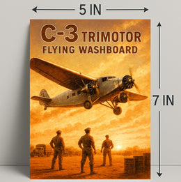 C-3 Trimotor - Flying Washboard Poster PosterGoat