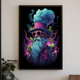Whimsical Surreal Chef with Vibrant Imagery - Abstract Poster