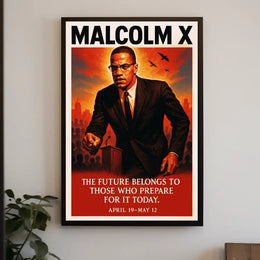 Malcolm X Vision for the Future Poster PosterGoat