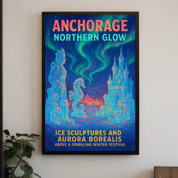 Anchorage Northern Glow Poster