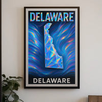 Delaware A Geometric Tribute Poster