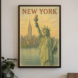 New York City Landmarks Poster