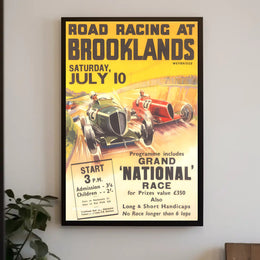 Road Racing at Brooklands Poster