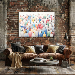 A Colorful Crowd Poster PosterGoat