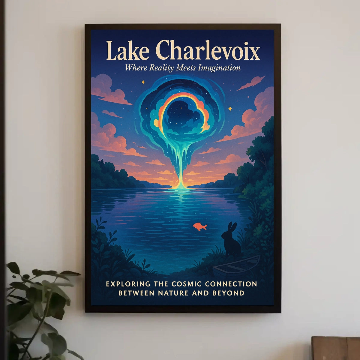 Lake Charlevoix Where Reality Meets Poster