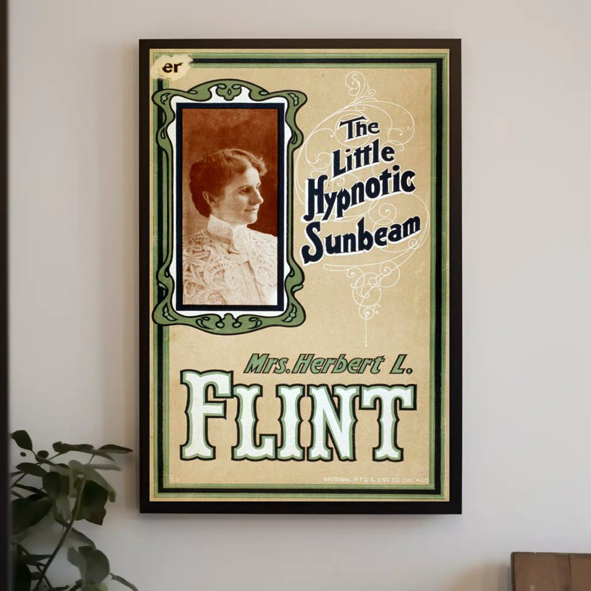 Vintage Art Nouveau Hypnosis Show Cultural or Heritage Poster
