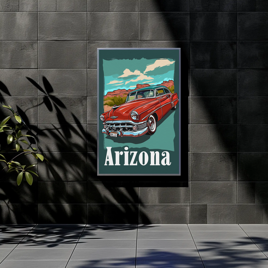 Arizona Desert Adventure Vintage Poster