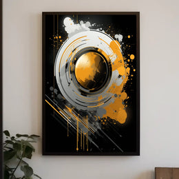 Abstract Geometric Art: Dynamic Movement Poster
