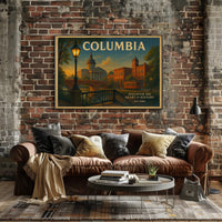 Columbia Historic Charm Travel Poster Print