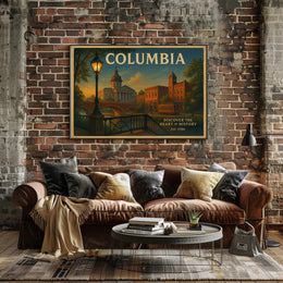 Columbia Historic Charm Travel Poster Print