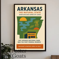 Arkansas Vintage Travel Poster: Nature and History Celebrated