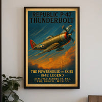 Republic P-47 Thunderbolt The Powerhouse of Skies Poster