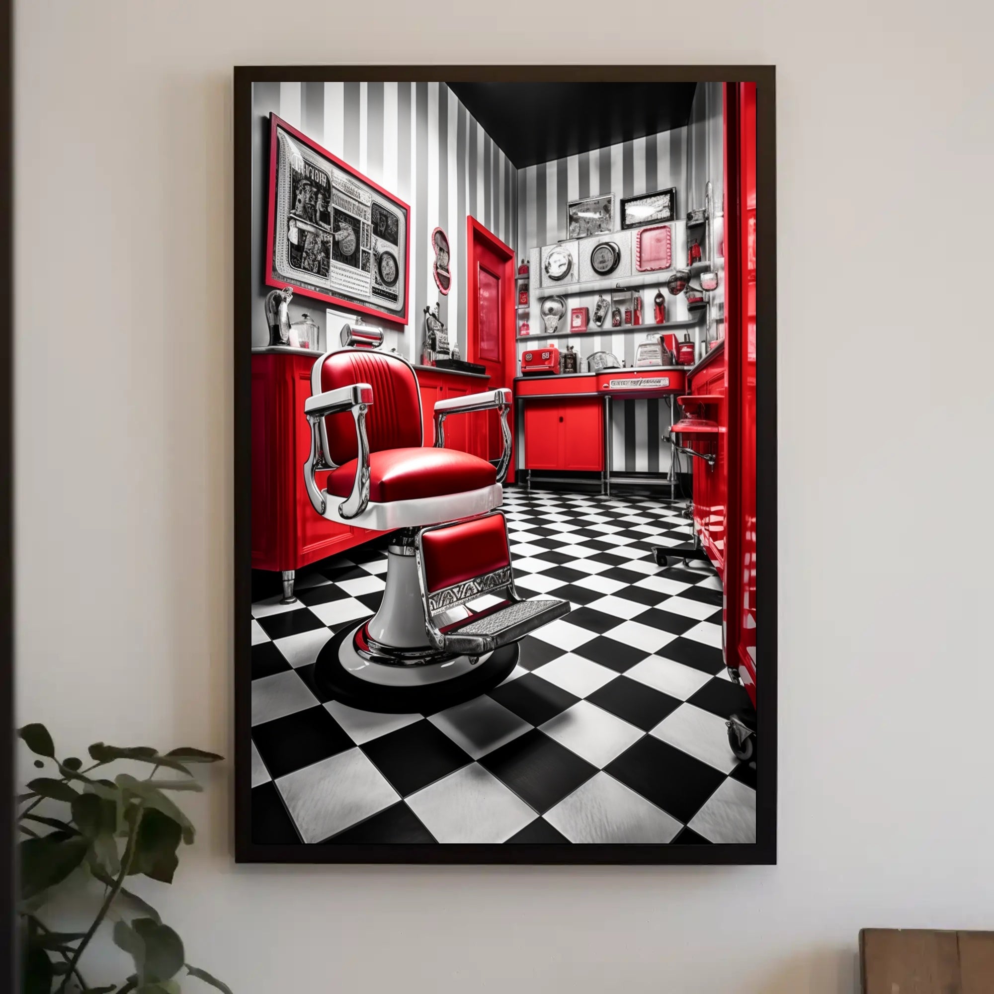 Retro Barber Shop Vibes Retro Poster