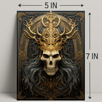Ornate Skull Emblem Poster